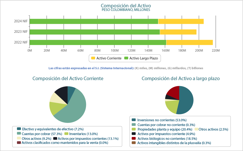 Composición de los activos